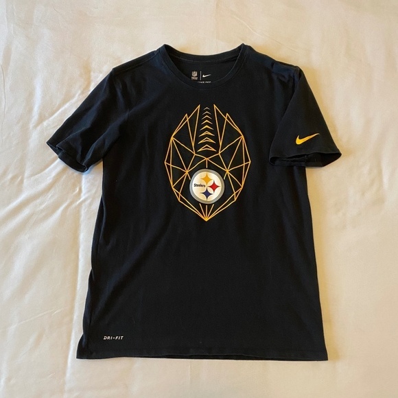 Nike Pittsburgh Steelers-Unisex-Athletic Cut-Dri‎ Fit-T-Shirt-Size Medium - Picture 3 of 8